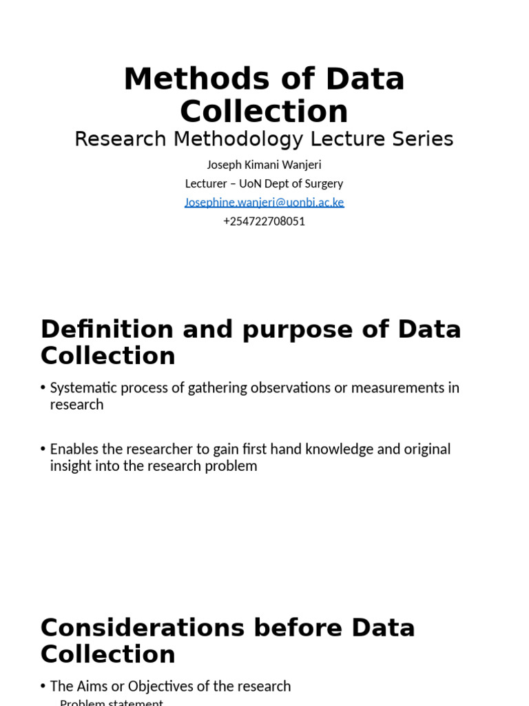 Data Collection Methods in Research | PDF | Qualitative Research ...