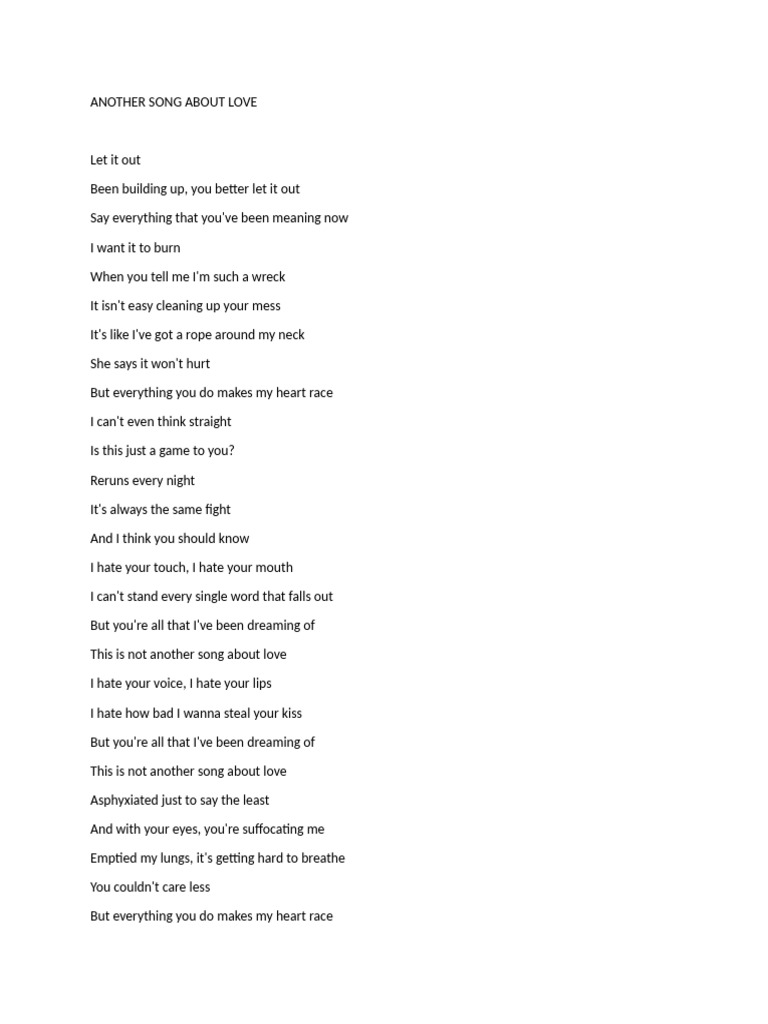 Another Song About Love | PDF