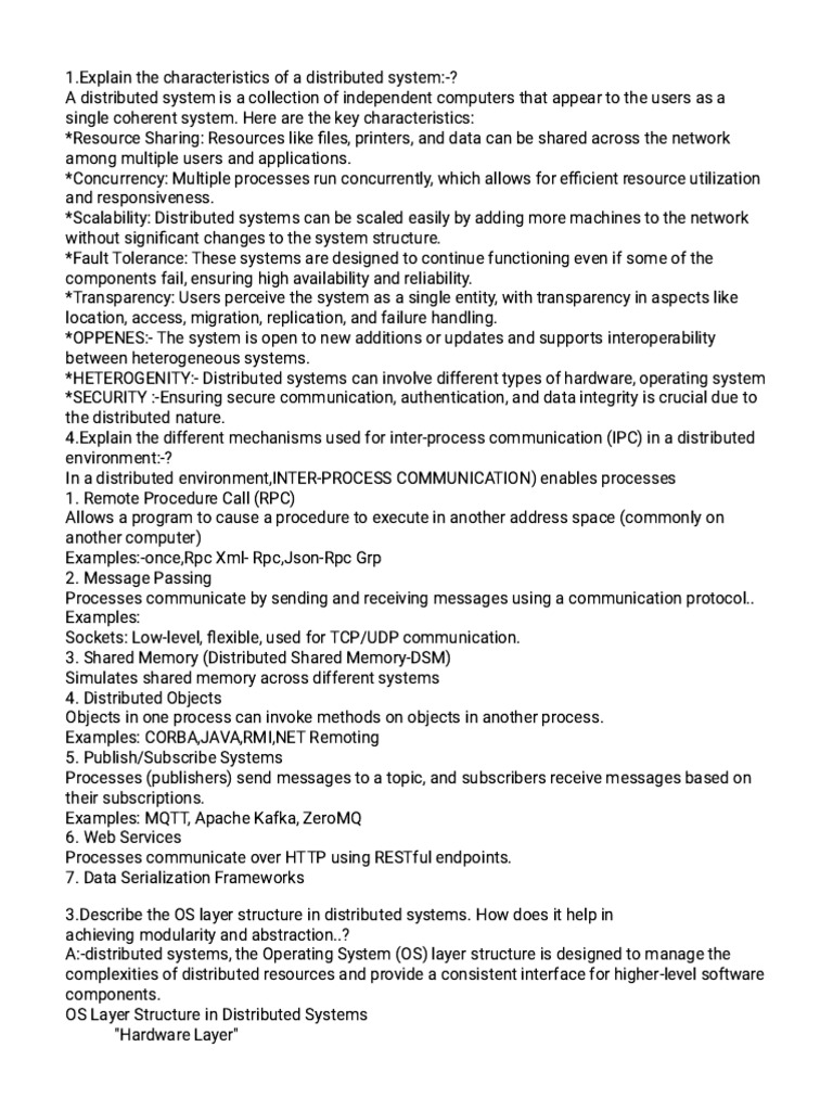 Characteristics of Distributed Systems | PDF | Distributed Computing ...