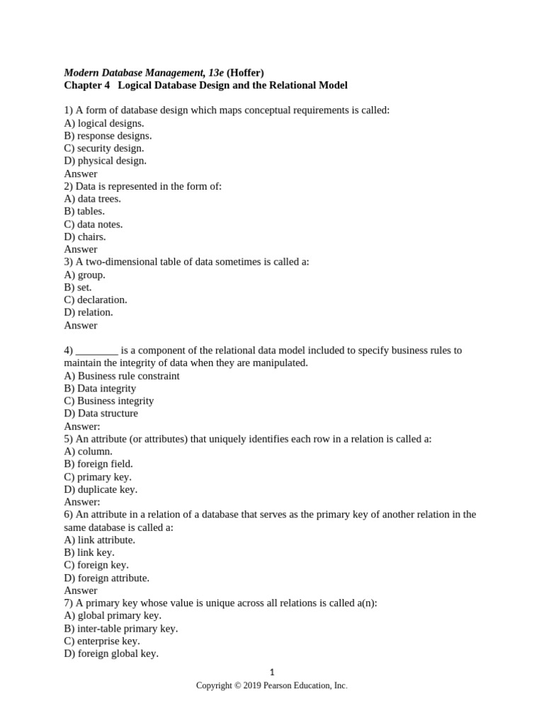 Entity Integrity Rule in Databases | PDF | Relational Database ...