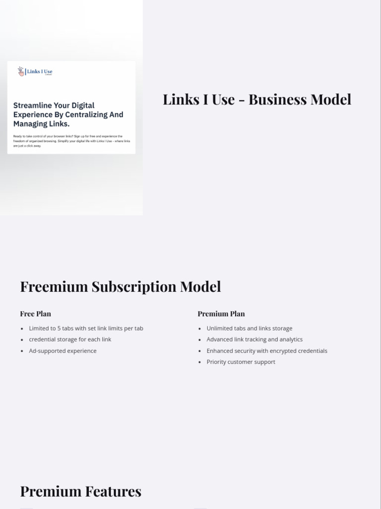 Links I Use Business Model | PDF | World Wide Web | Internet & Web
