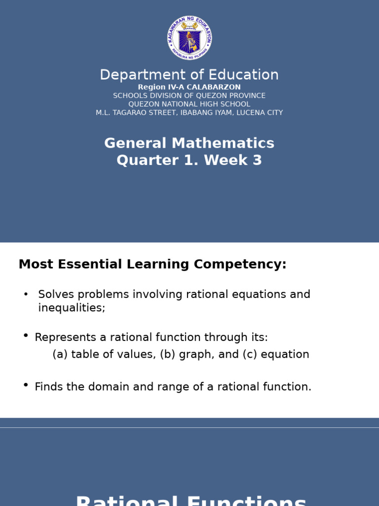 Rational Functions and Equations Guide | PDF | Equations | Function ...