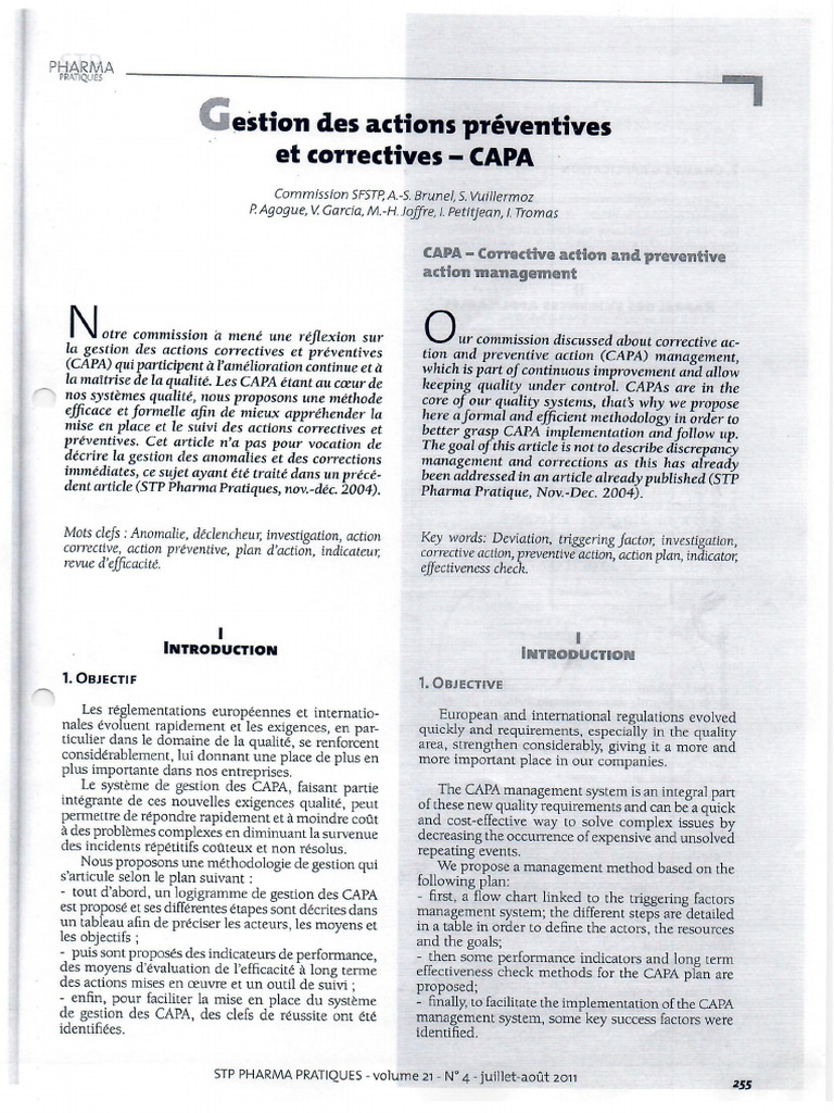 Article STP Pharma Capa | PDF