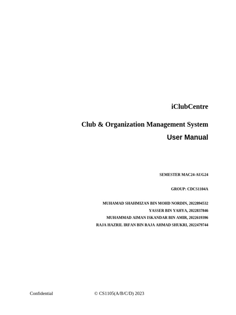 Um-Club and Organization Managemnt System | PDF | Login | User (Computing)