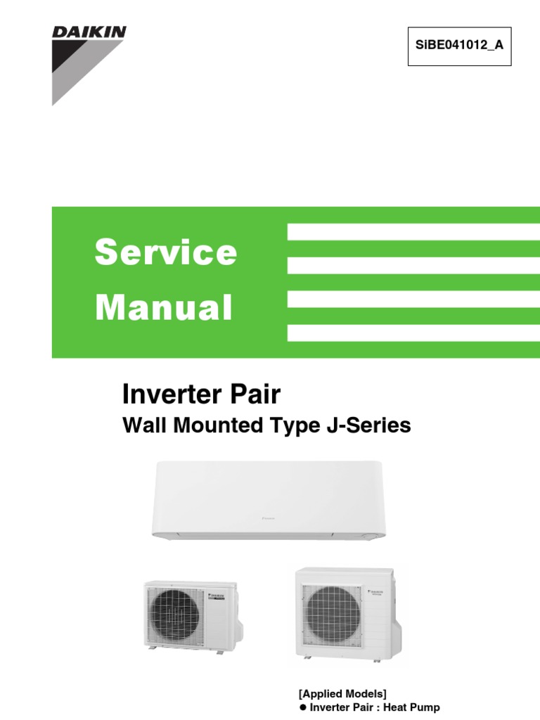 Daiken A/c Unit Service Manual | PDF | Air Conditioning