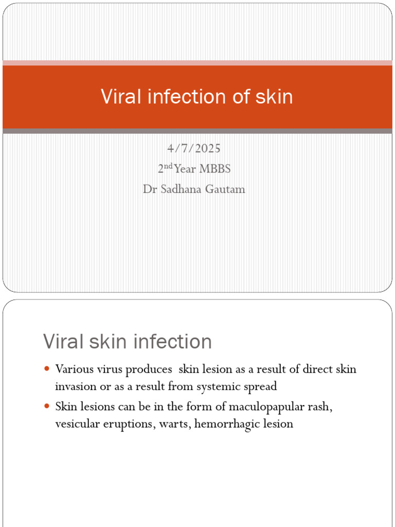 Viral Infection of Skin | PDF | Infection | Immunology