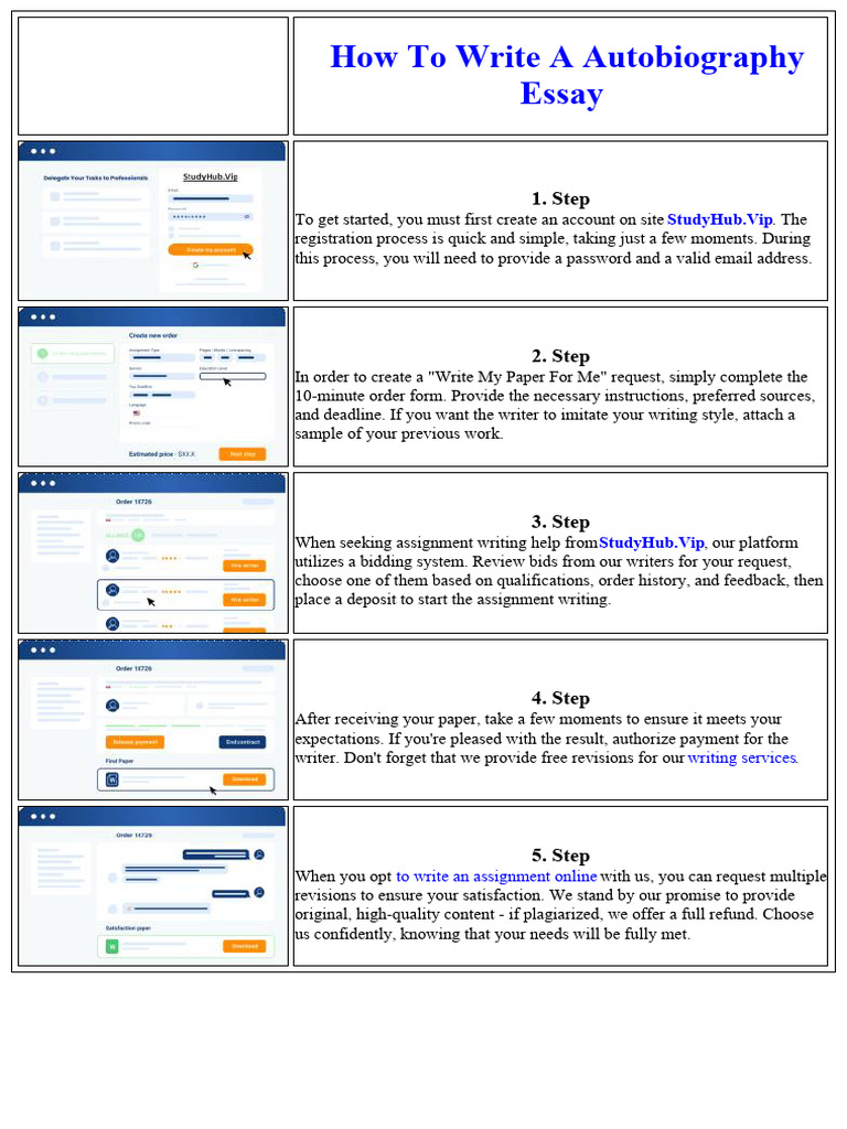 How To Write A Autobiography Essay | PDF