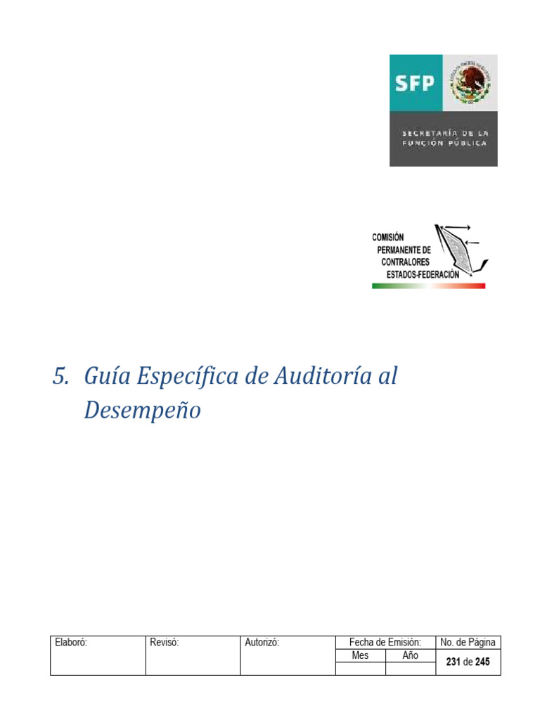 Guía de Auditoría al Desempeño | PDF | Auditoría | Contralor