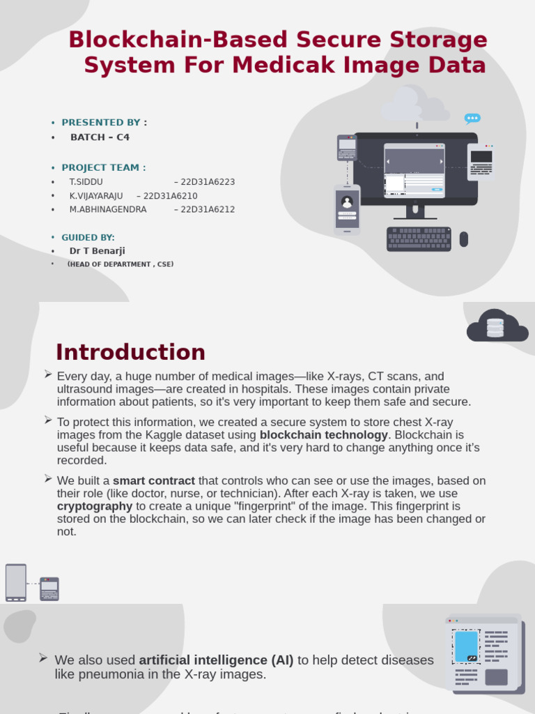 Blockchain for Secure Medical Image Storage | PDF | Cloud Computing ...