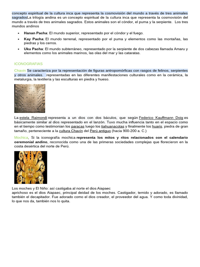 Trilogía Andina: Cosmovisión Inca | PDF