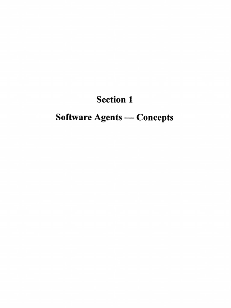 A Brief Introduction To Software Agent Technology | PDF | Artificial ...