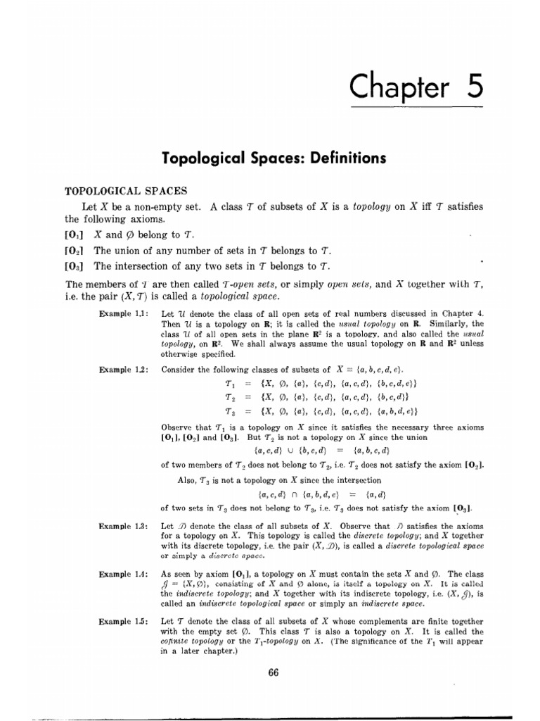 Schaums General Topology - Topological Spaces | PDF
