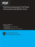 Preliminary Assessment the Threat of Genocide to the Bahais of Iran 2009