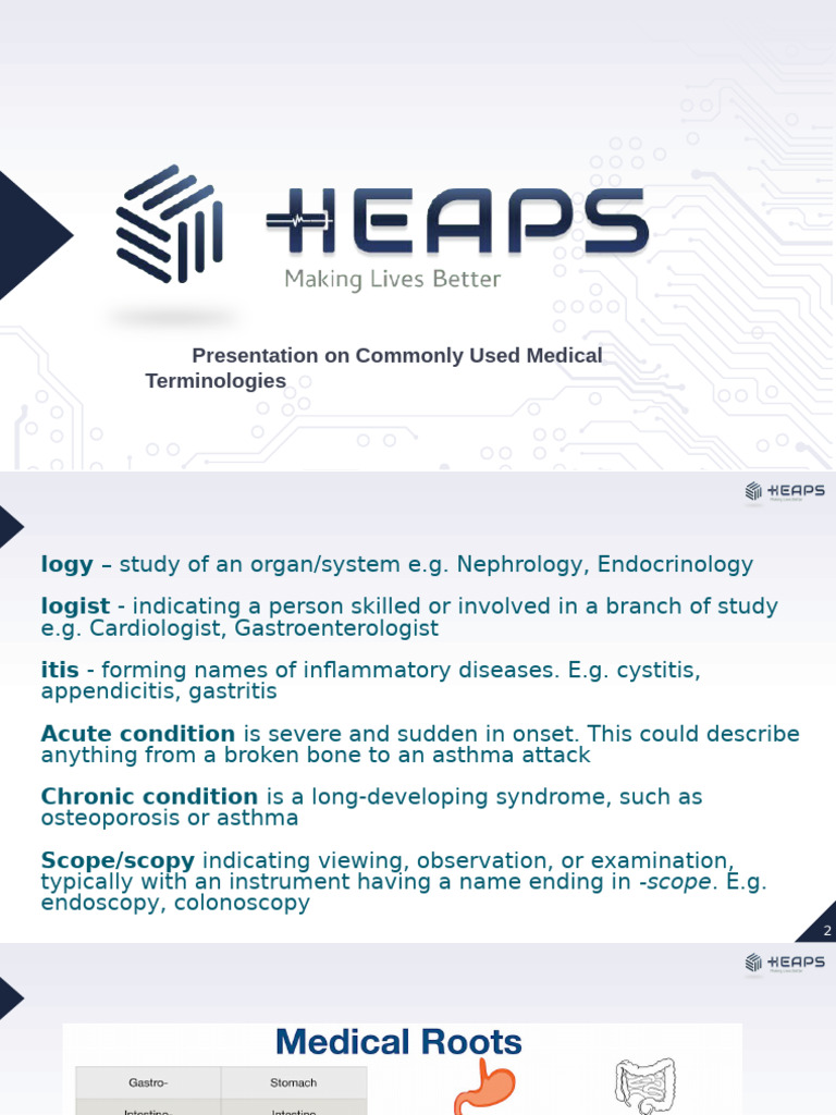 Common Medical Terminologies Explained | PDF | Heart | Heart Valve