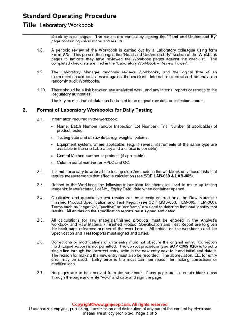 LAB 025 Laboratory Workbook Sample | PDF | Laboratories | Audit
