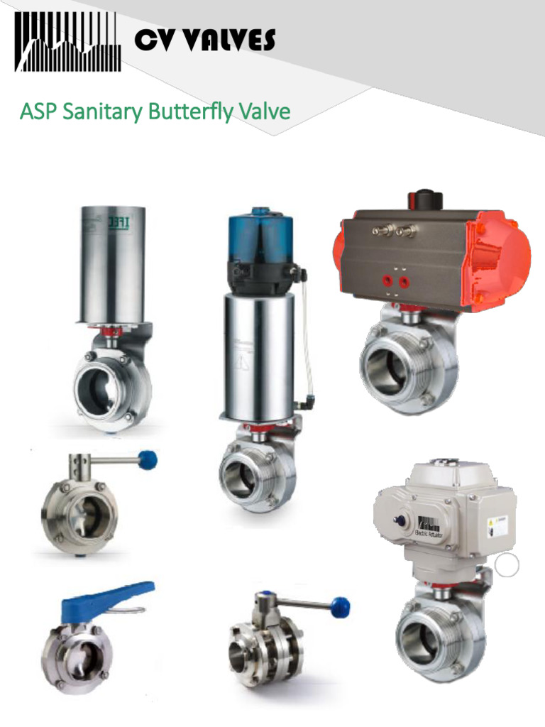 ASP Sanitary Butterfly Valve Specs | PDF | Valve | Welding