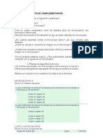 EJERCICIOS PRÁCTICOS COMPLEMENTARIOS Microscopio