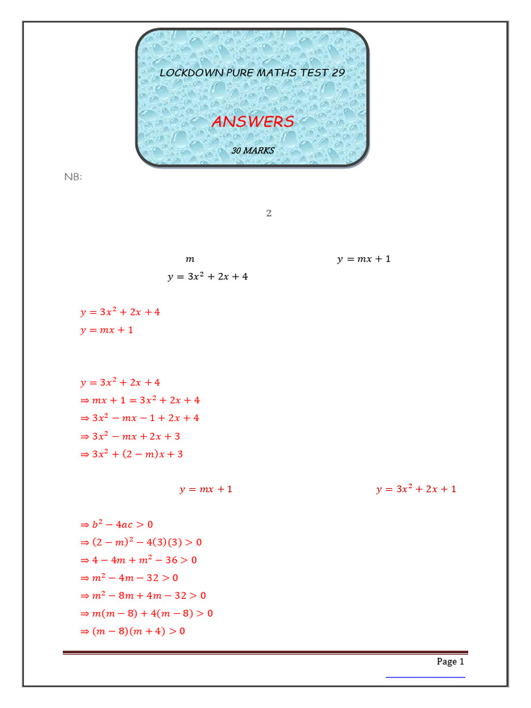Productive Math Test Solutions | PDF | Equations | Applied Mathematics