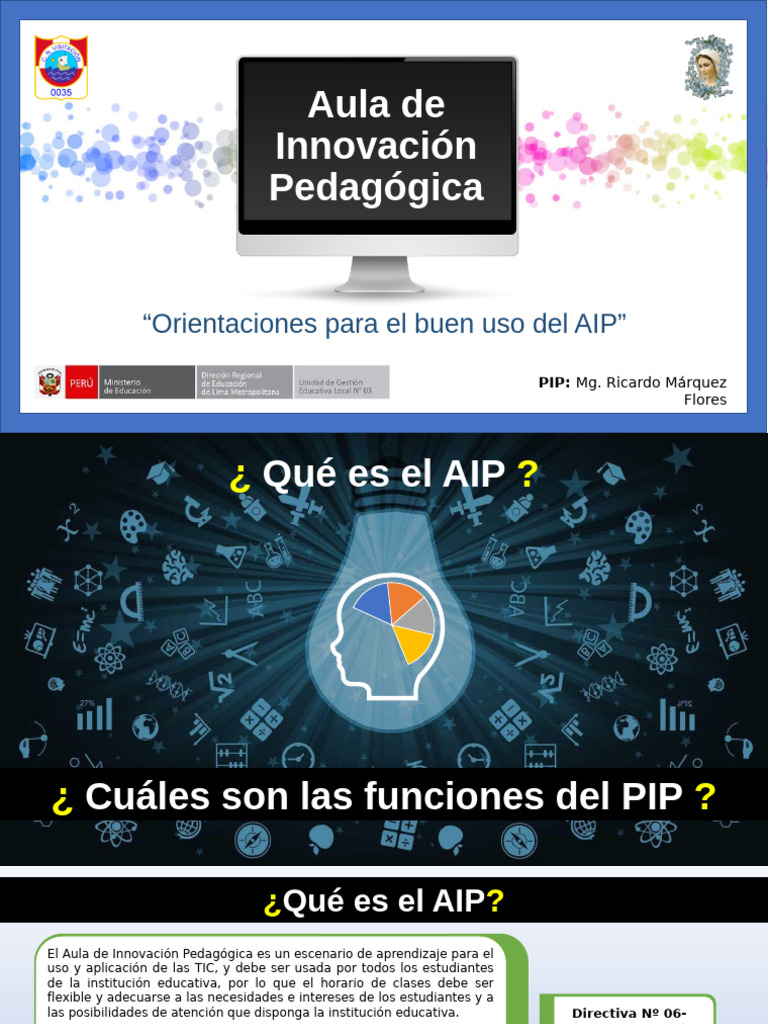 Capacitación 1 - Uso Del AIP | PDF | Aprendizaje | Salón de clases