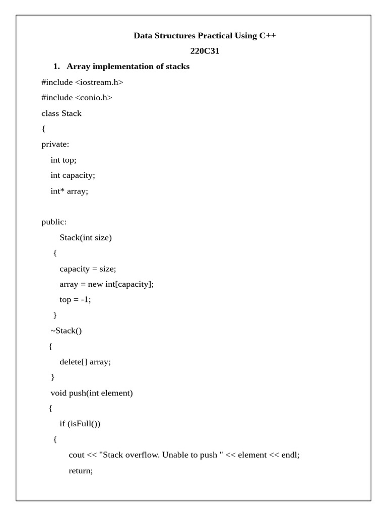 C++ Data Structures: Stacks & Queues | PDF | Queue (Abstract Data Type ...