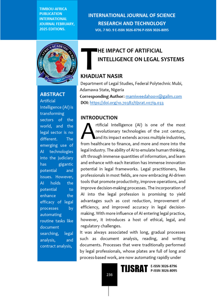 AI's Impact on Legal Systems | PDF | Artificial Intelligence ...