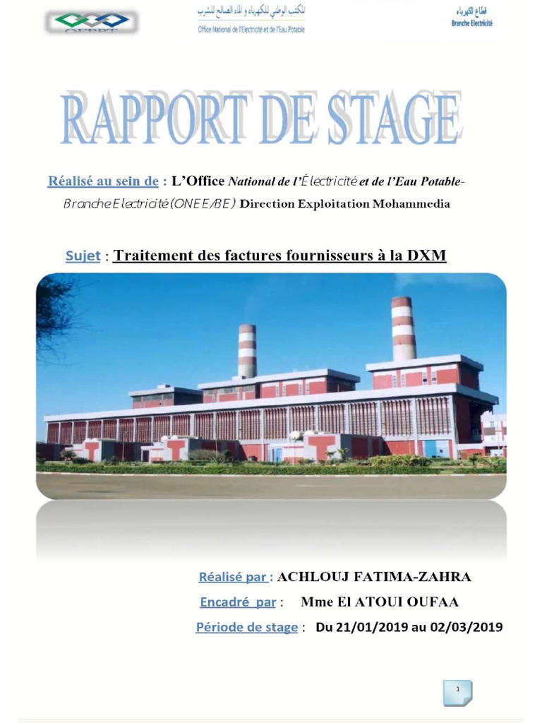 Rapport de Stage Onee | PDF