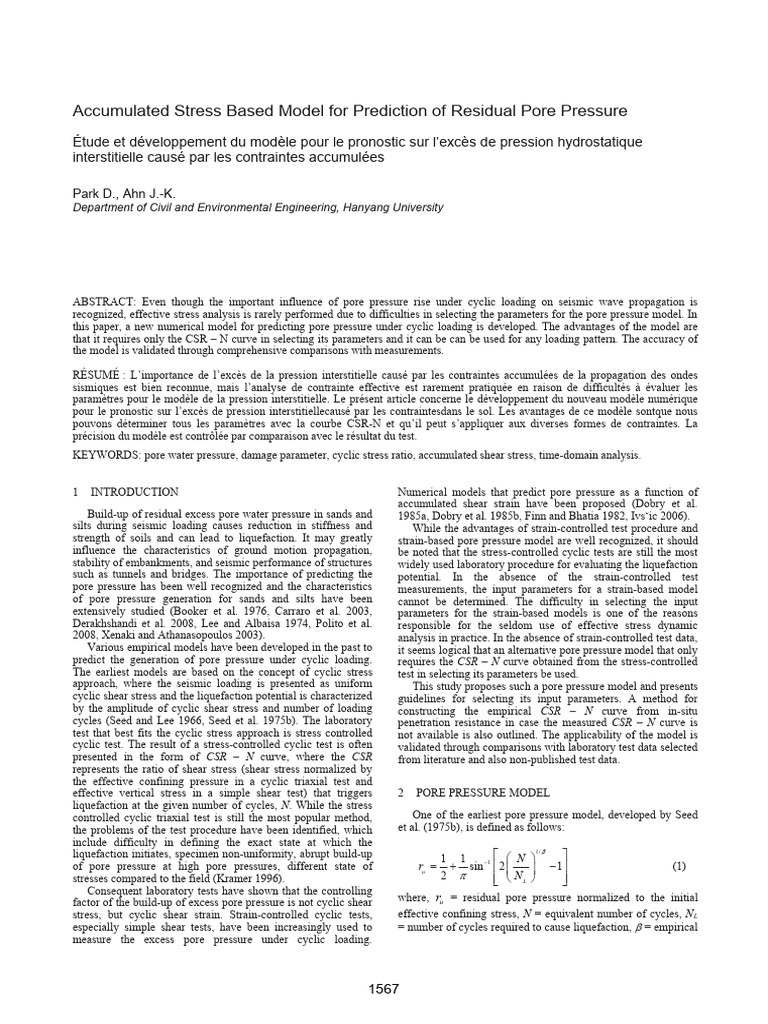 Pore Pressure Prediction Model Development | PDF | Mechanical ...