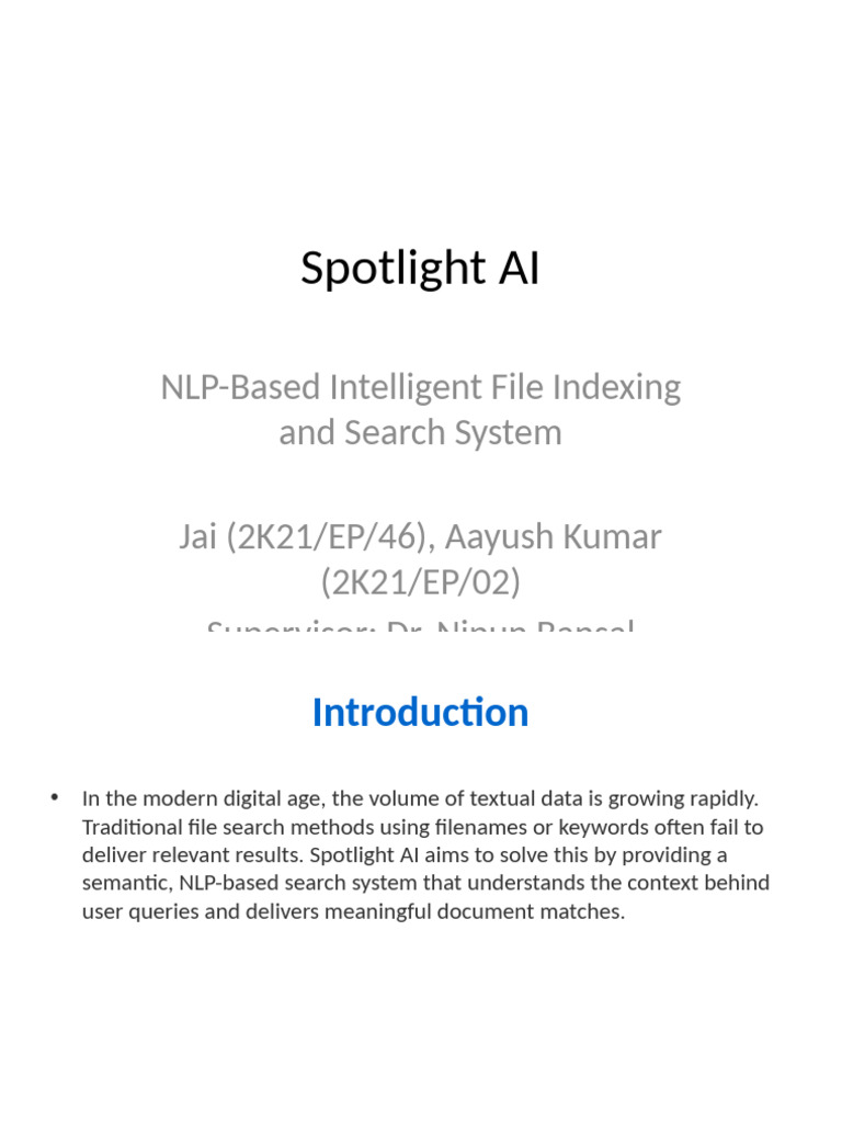 NLP-Based Intelligent File Search System | PDF | Search Engine Indexing ...