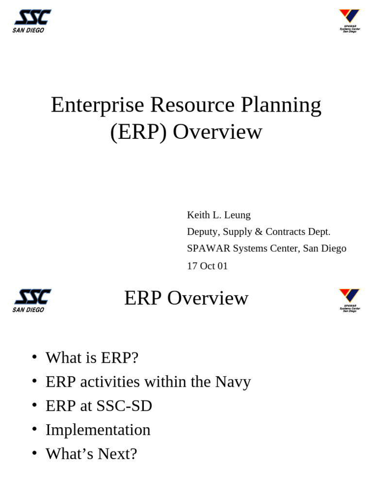 Navy ERP Implementation Overview | PDF | Enterprise Resource Planning ...