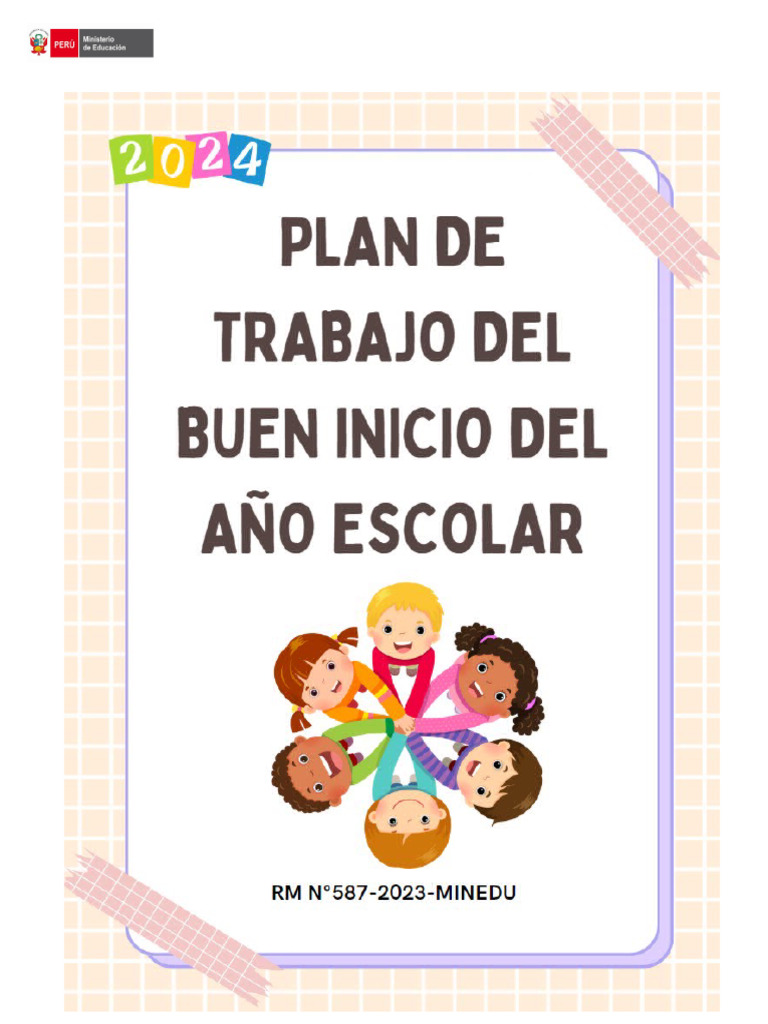 Plan de Trabajo para El Buen Inicio Del Año Escolar 2024 - 3 Años | PDF ...