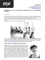 Information On The YogaSchool ElisabethHaich and Selvarajan Yesudian