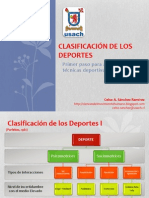 Clasificación de los Deportes, Plantillas de observación, Métodos de observación. C. Sánchez.