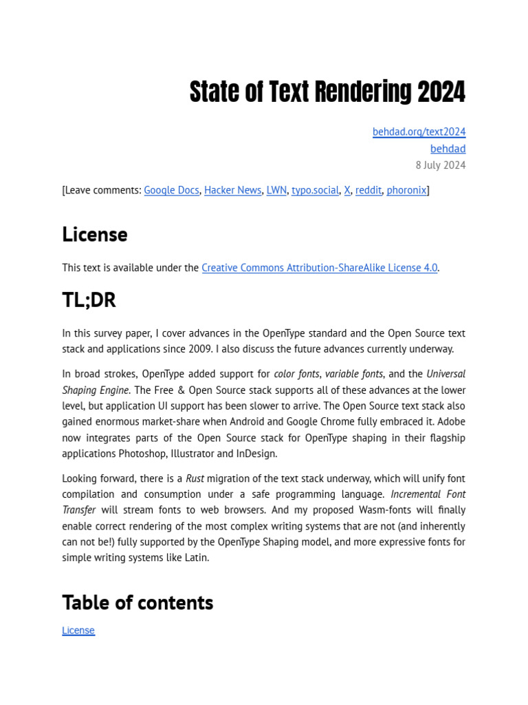 Advances in Text Rendering 2024 | PDF | Text | Software