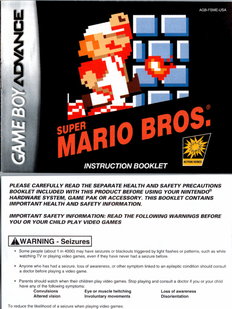 Classic NES Series - Super Mario Bros. (USA) | PDF