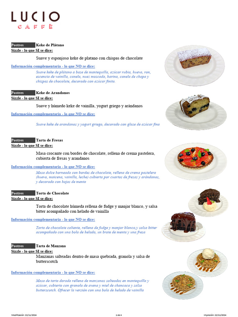 Variedad de Chisqueics y Postres | PDF | Tarta de queso | Postres