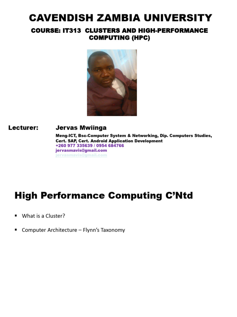 High-Performance Computing Overview | PDF | Central Processing Unit ...