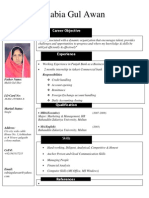 Rabia Gul Awan: Career Objective