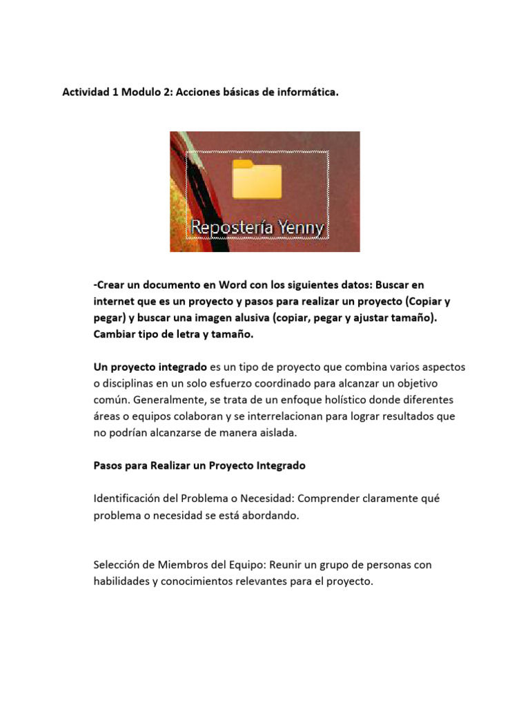 Pasos para Crear un Proyecto Integrado | PDF