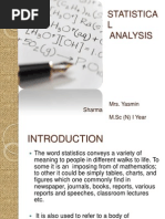 Download Statistical Analysis My Ppt by Yasmin Sharma SN88554274 doc pdf