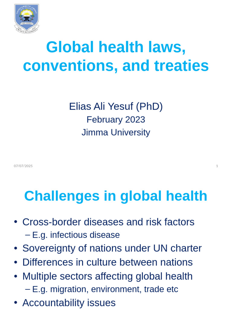 Global Health Laws, Conventions, and Treaties | PDF | World Health ...