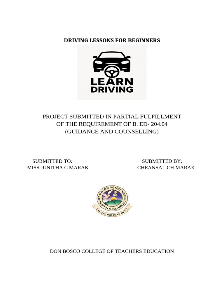 Beginner Driving Lessons Overview | PDF | Manual Transmission ...