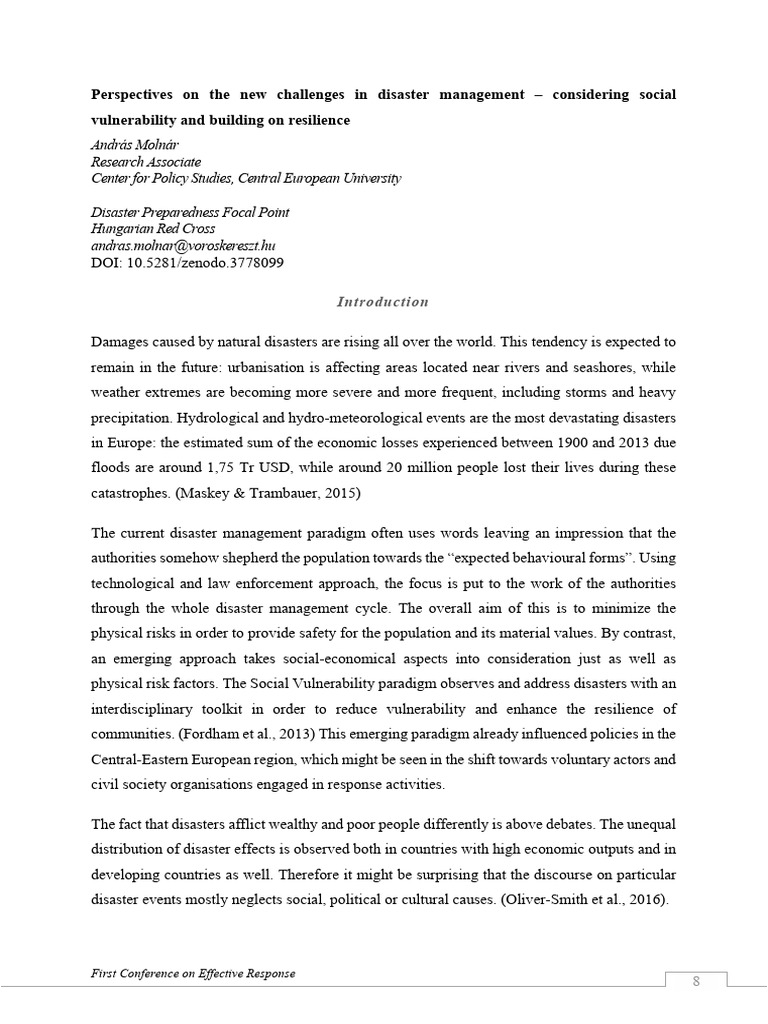 Social Vulnerability in Disaster Management | PDF | Poverty | Poverty ...