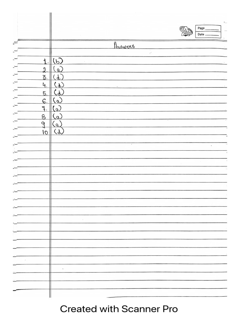 Answers of Scenario | PDF