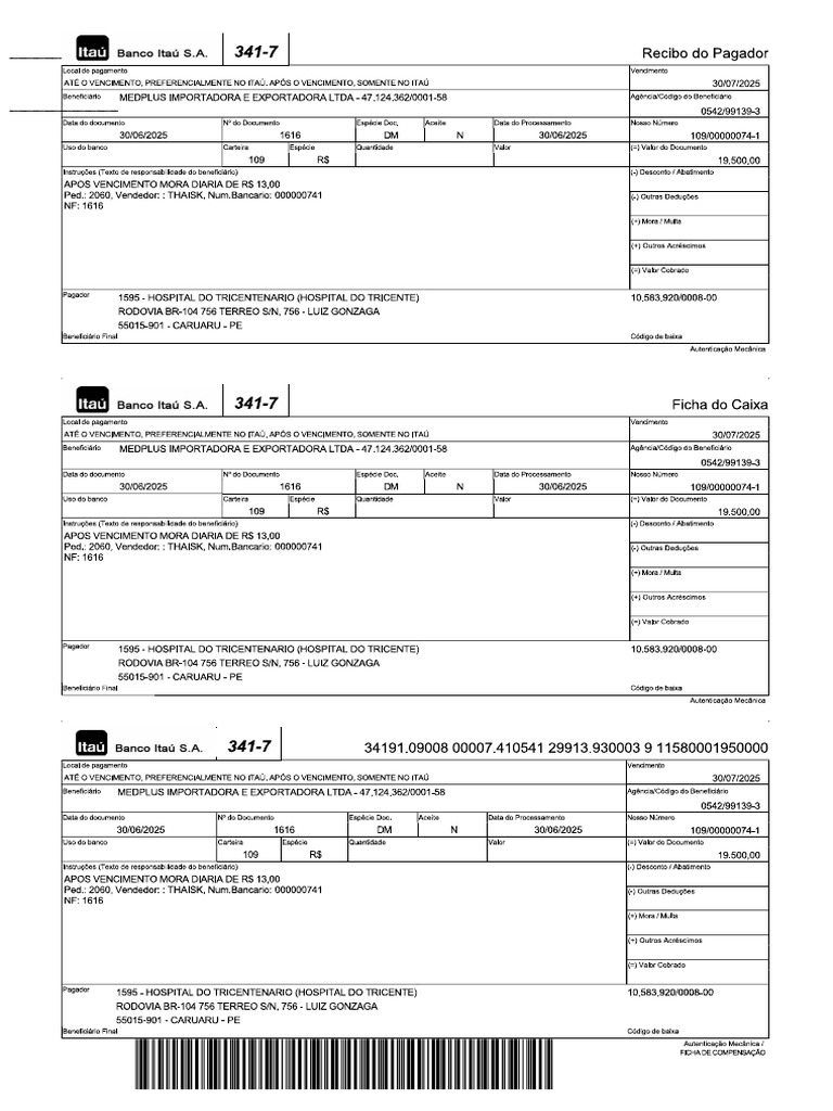 Boleto NF 1616 | PDF