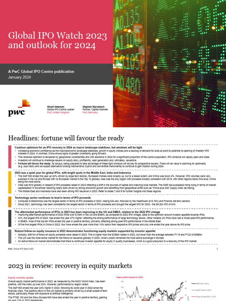 IPO Watch Report | PDF | Initial Public Offering | Foreign Direct ...