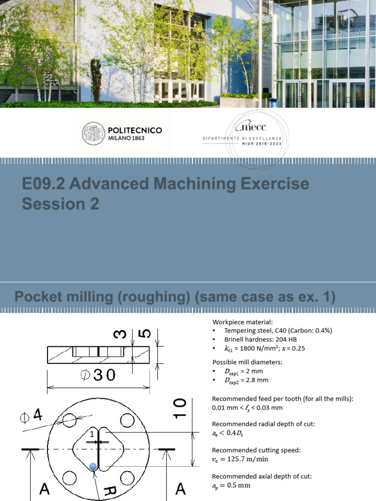 Advanced Machining Exercise Session 2 | PDF | Mechanical Engineering ...