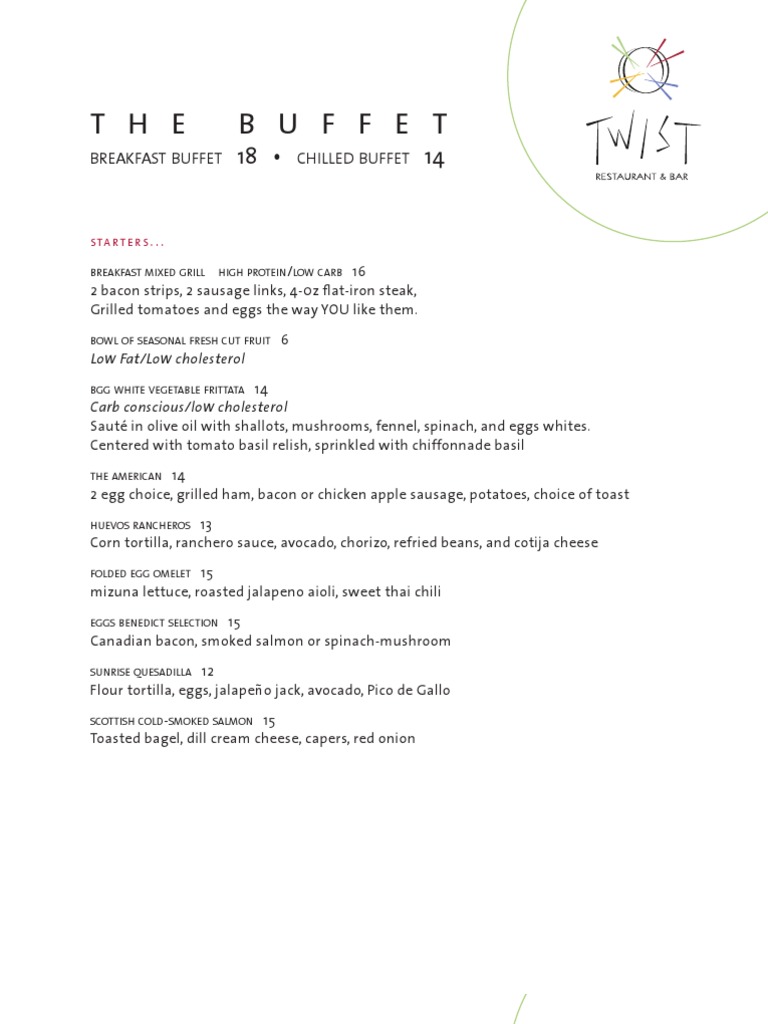 Breakfast Buffet Menu Highlights | PDF