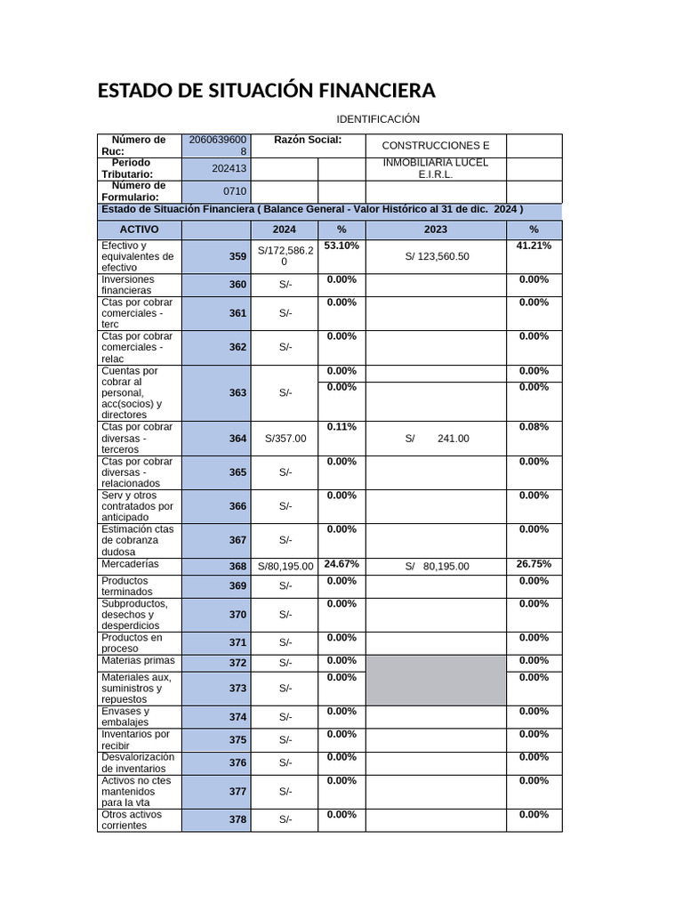 Balance General y Resultados 2024 | PDF | Estado de resultados | Riqueza
