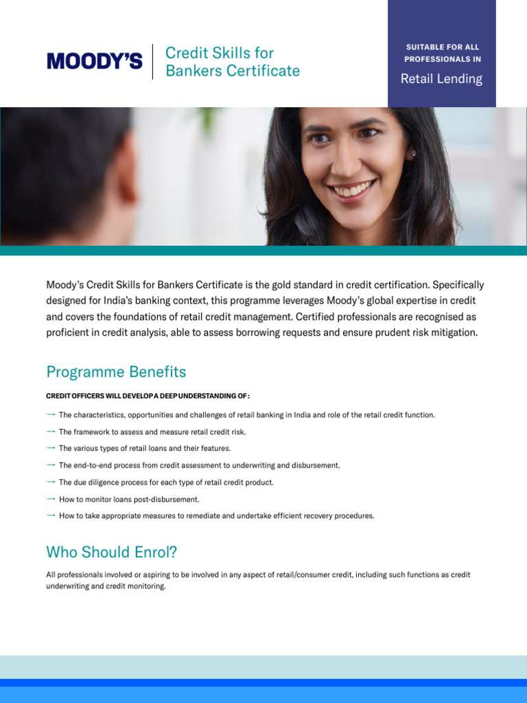 Credit Skills For Bankers Certificate - Retail - India | PDF | Loans ...