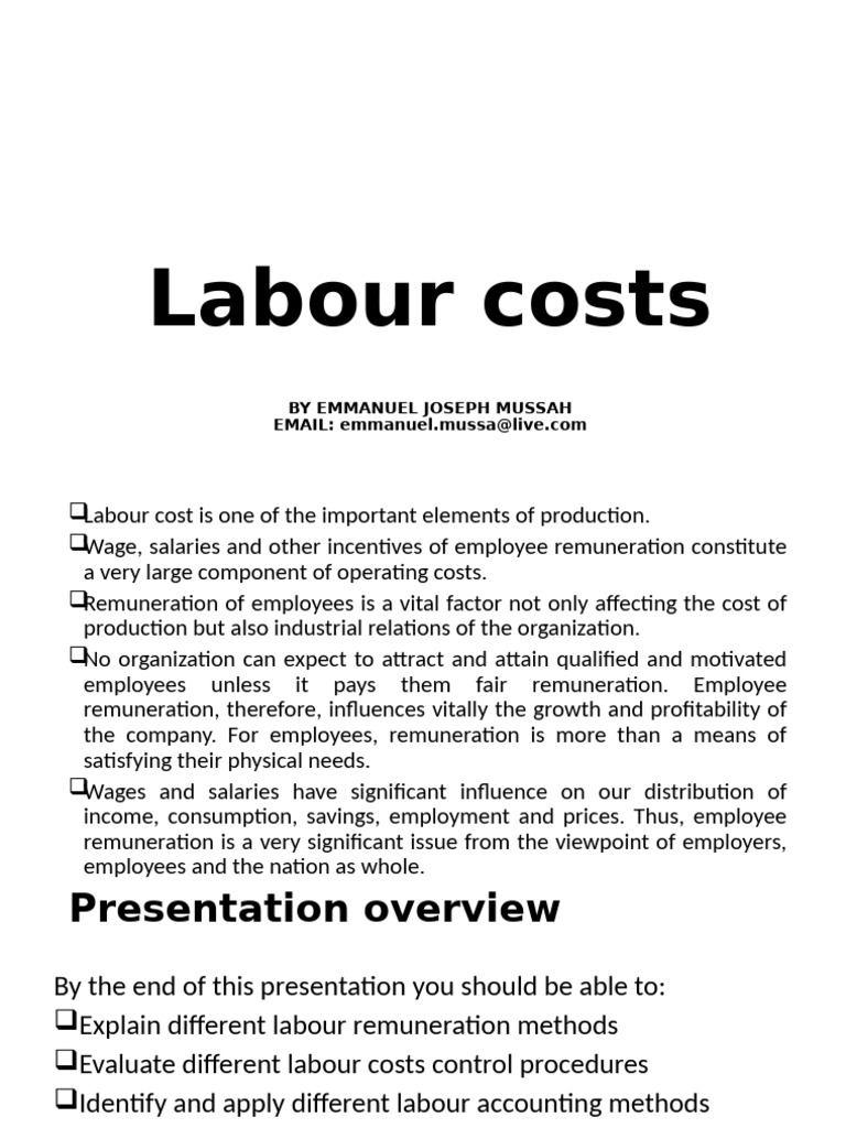 Chapter 3 Lobour Control, Accounting and Recording | PDF | Cost Of ...